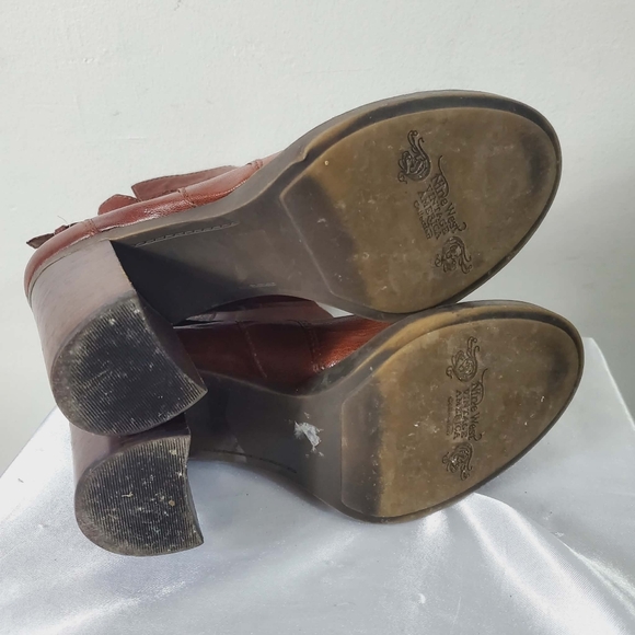Vintage Nine West Vintage America Collection Brown Leather Ankle Boots - Picture 9 of 15